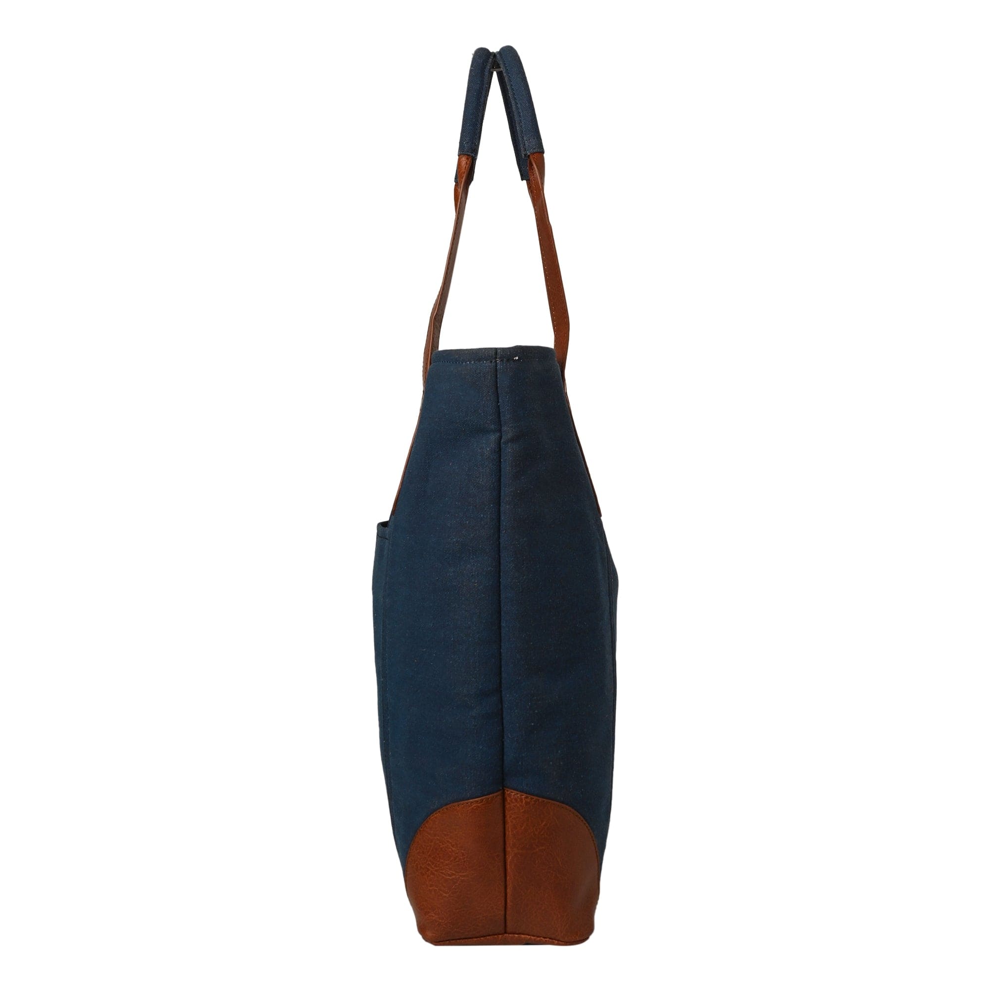 Mona B - Large Canvas Handbag for Women | Tote Bag for Grocery, Shopping, Travel | Stylish Vintage Shoulder Bags for Women (Navy)