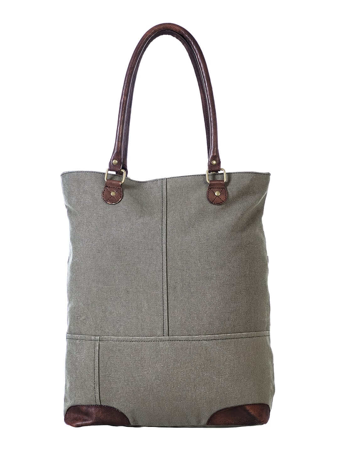 Mona B - Large Canvas Handbag for Women | Zipper Tote Bag for Grocery, Shopping, Travel | Stylish Vintage Shoulder Bags for Women (Grey) - M-5283