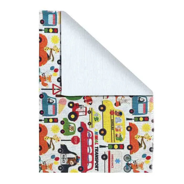 Kids Animal Printed Dhurrie Carpet Rug Runner - 2 X 3 Feet Multi Color Floor Mat