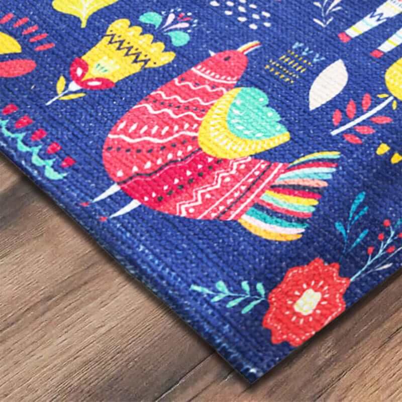 Mona B - Printed Lama Kids Room Dhurrie Carpet Rug Runner Floor Mat for Living Room Bedroom: 2 X 3 Feet Multi Color- PR-109