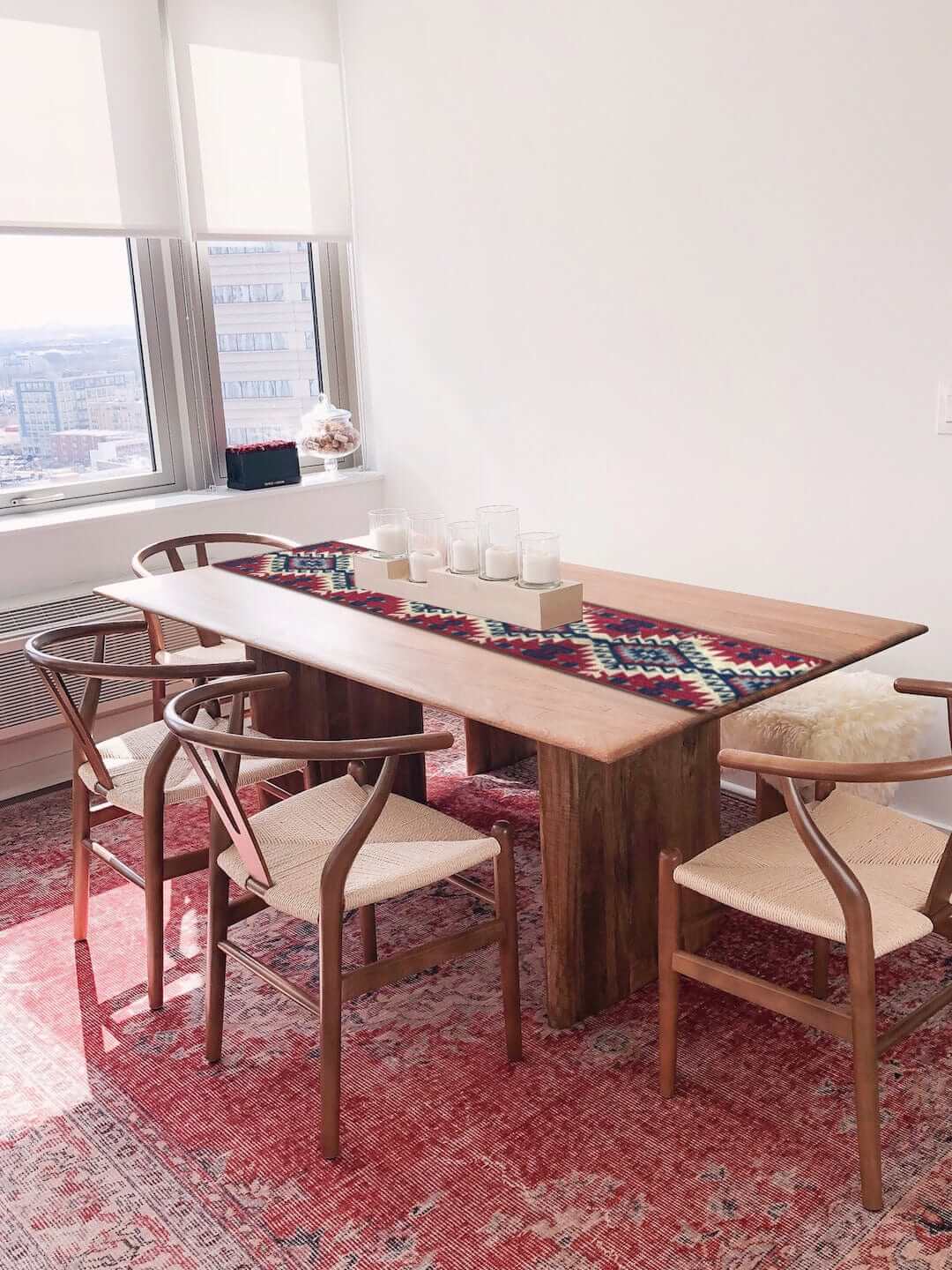 Mona B - Printed Runner, 13X 60 INCH, Best for Bed-Side Table/Center Table, Dining Table/Shelves