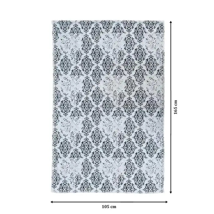 Printed Vintage Dhurrie Carpet Rug Runner 3.5x5.5 Feet - Designer Multi Color Floor Mat