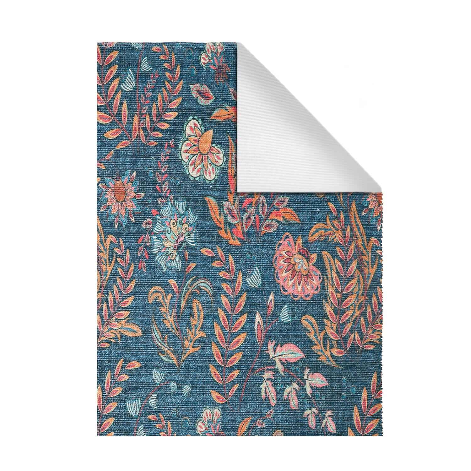 Mona B - Printed Vintage Dhurrie Carpet Rug Runner Floor Mat for Living Room Bedroom: 3.5 X 5.5 Feet Multi Color- PR-102