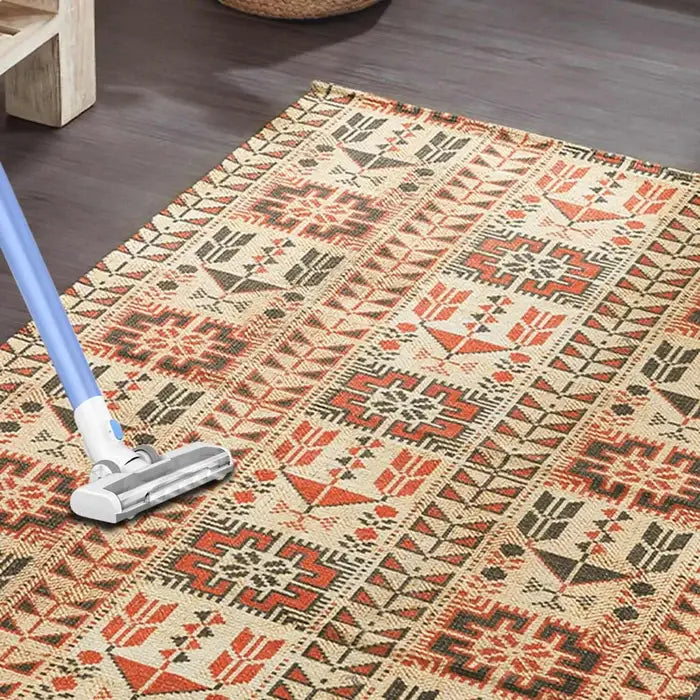 Printed Vintage Style Dhurrie Carpet Rug Runner - 3.5 X 5.5 Feet Multi Color Floor Mat