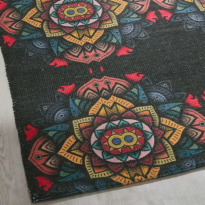 Printed Vintage Design Dhurrie Carpet - 3.5x5.5 Feet Multi-Color Floor Mat