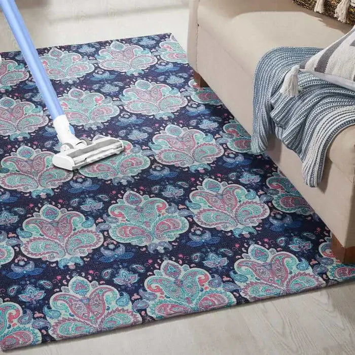 Printed Vintage Dhurrie Carpet Rug Runner 3.5x5.5 feet - Multi Color Floor Mat