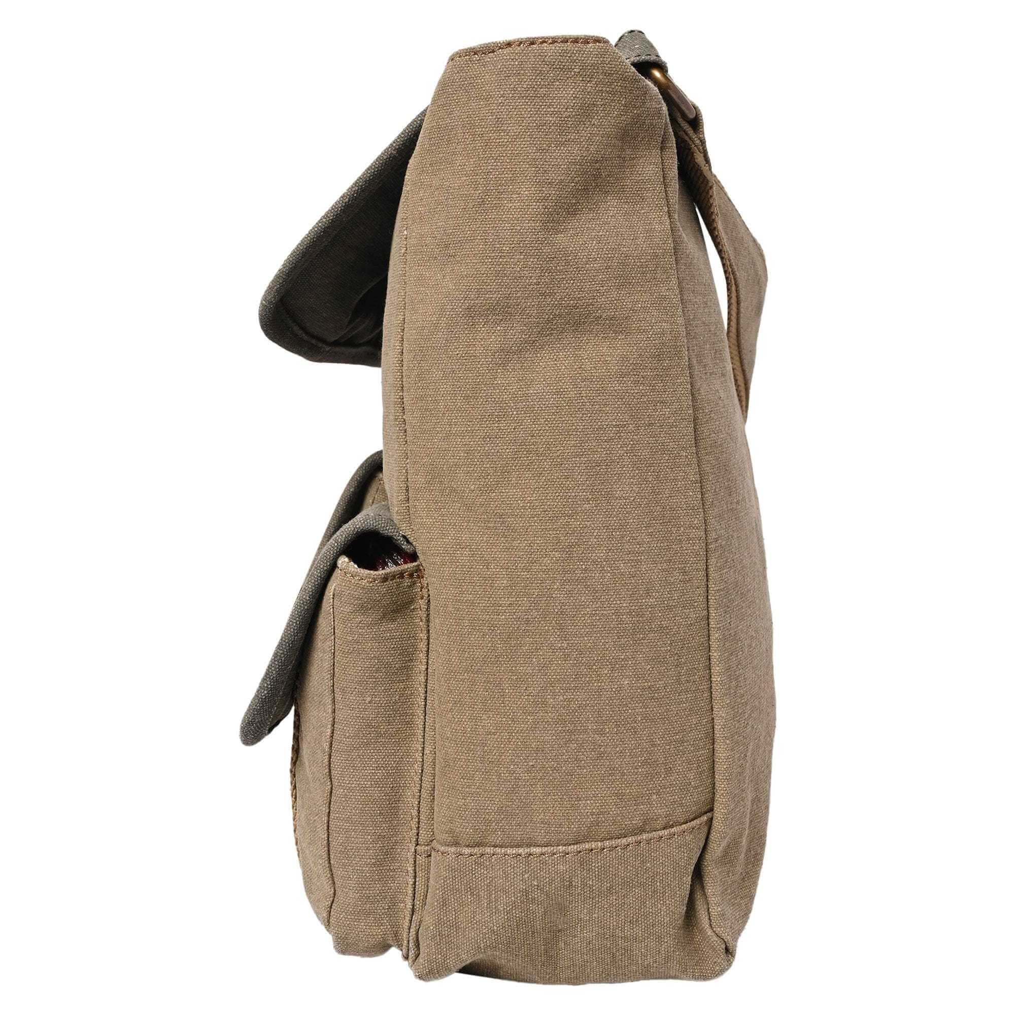 Mona B - Stone 100% Cotton Canvas Messenger Crossbody Bag with Stylish Design for Men and Women Multi Coloured