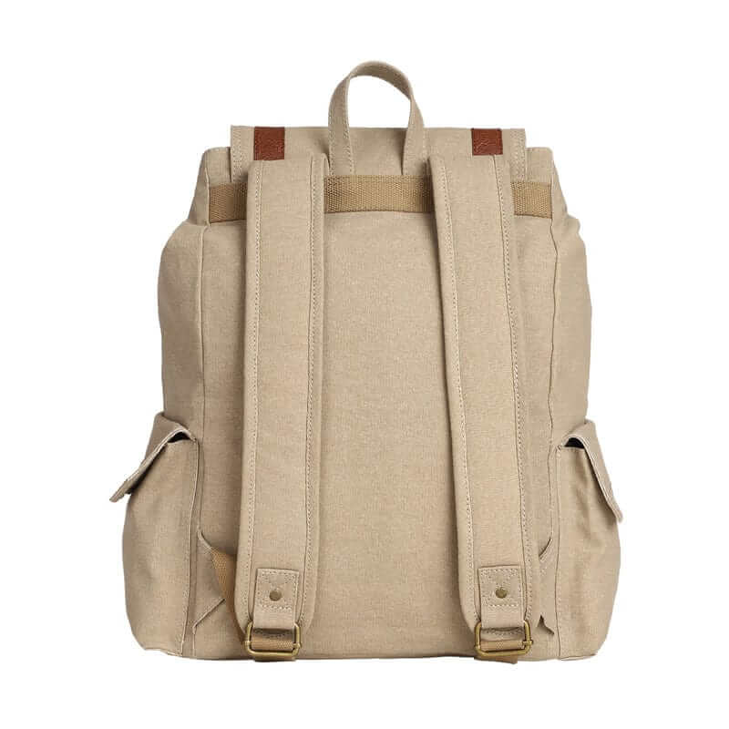 Mona B - Unisex Canvas Back Pack for Office | School and College with Upto 14" Laptop/ Mac Book/ Tablet: Flint