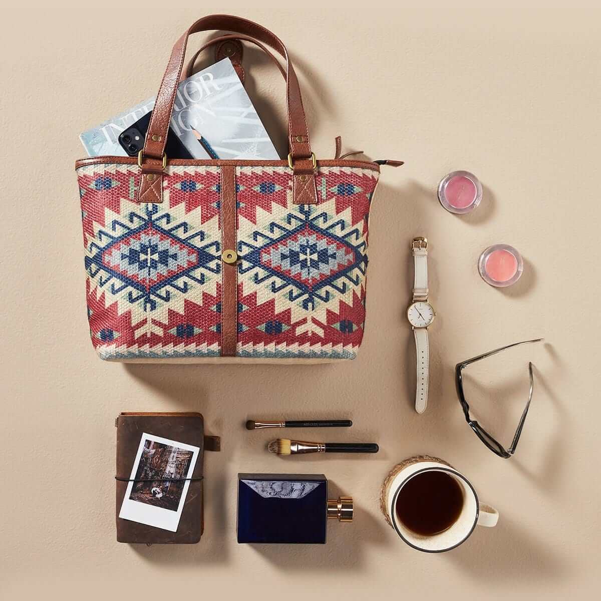 Mona B - Upcycled Canvas Medium Canvas Handbag for Women | Tote Bag | Crossbody Bag for Grocery, Shopping, Travel | Stylish Vintage Shoulder Bags for Women: Metro