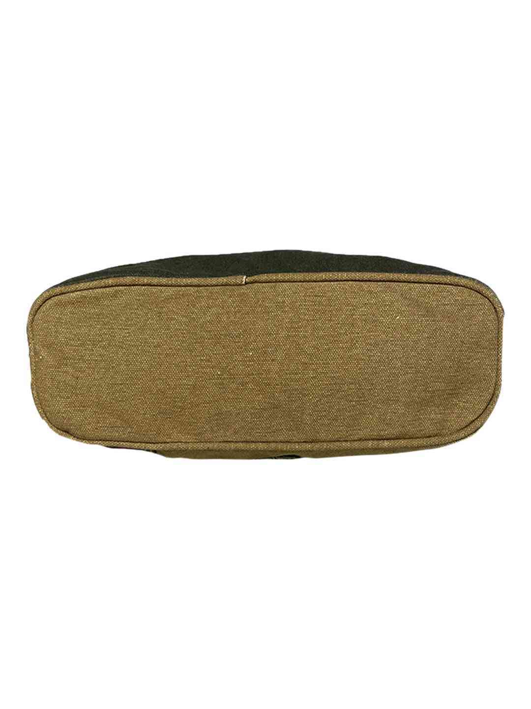 Mona B - Women's Canvas Messenger Crossbody Vintage Sling Bag (Multicolor, Escape-Bisque, Medium) - (M-6013)