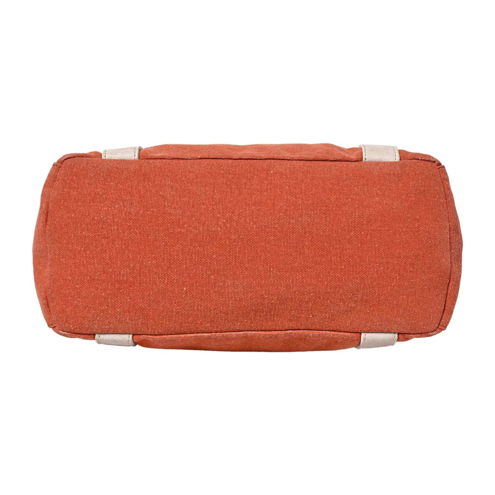 Mona B - Color Block Tote: Burnt Orange - (M-2502)