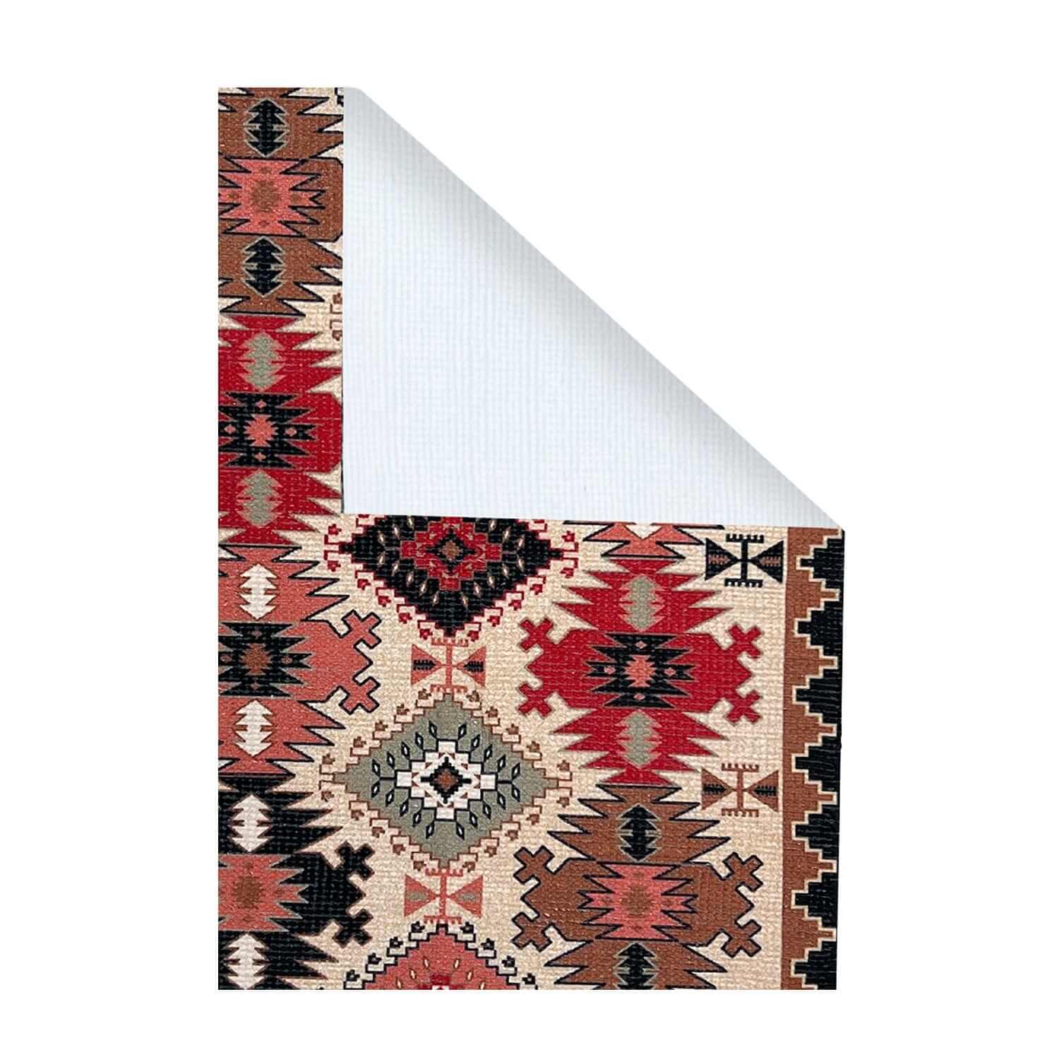 Mona B - Printed Vintage Dhurrie Carpet Rug Runner Floor Mat for Living Room Bedroom: 2 X 3 Feet Multi Color - PR-112 (2436)