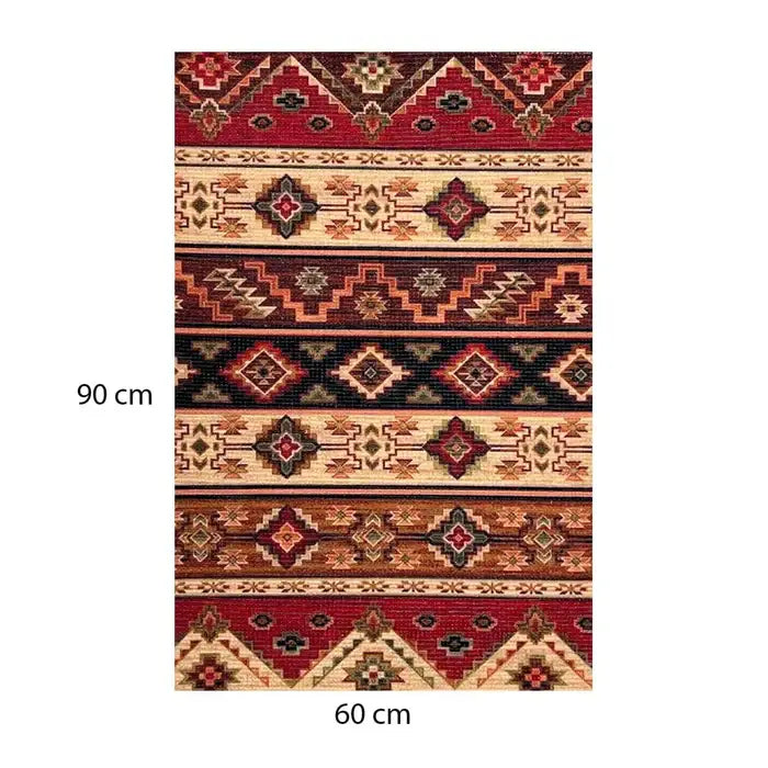 Vintage Dhurrie Carpet Rugs Floor Mat for Living Area and Bedroom 2x3 Feet - Small