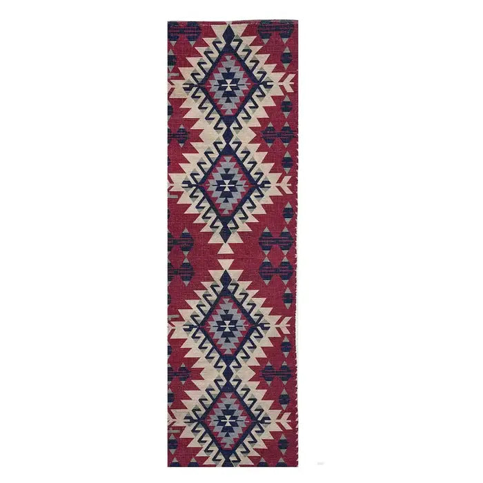 Printed Vintage Dhurrie Carpet Rug Runner 1.83x6 Feet - Multi Color Floor Mat for Living Room and Bedroom