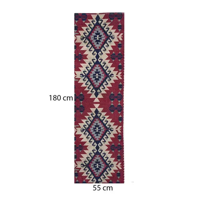 Printed Vintage Dhurrie Carpet Rug Runner 1.83x6 Feet - Multi Color Floor Mat for Living Room and Bedroom