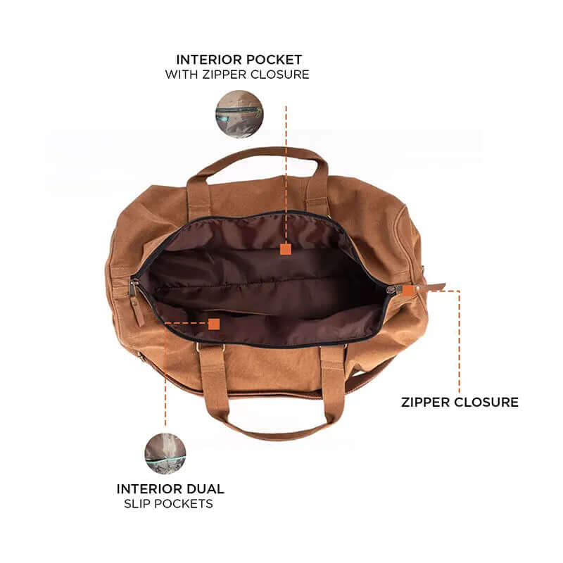 Ayn Duffle Bag For Men & Women 30L - Brown