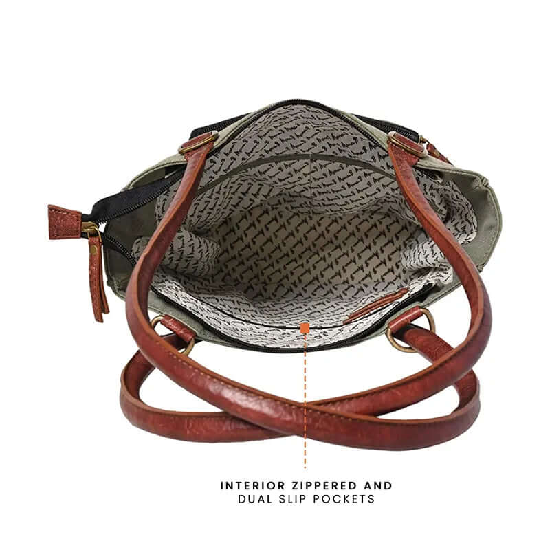 Mona B - Two in One Convertible Tote: Agean - (M-2510)