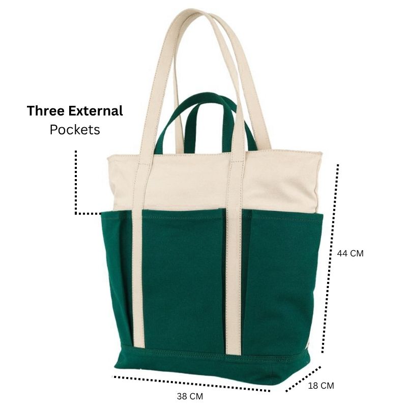 The Verde Panel Tote: Teal