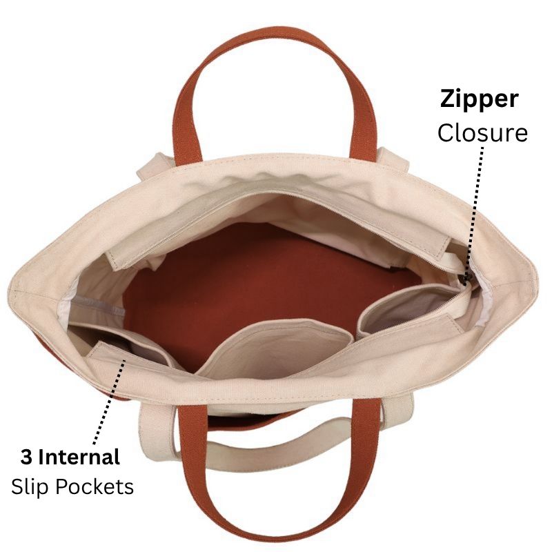 The Verde Panel Tote: Rust