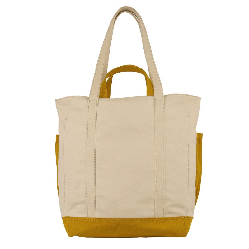 The Verde Panel Tote: Mustard