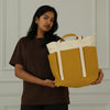 The Verde Panel Tote: Mustard