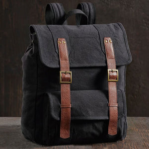 Mona B Upcycled Canvas Back Pack for Office | School and College With Upto 14 Laptop/ Mac Book/ Tablet with Stylish Design for Men and Women: Parker