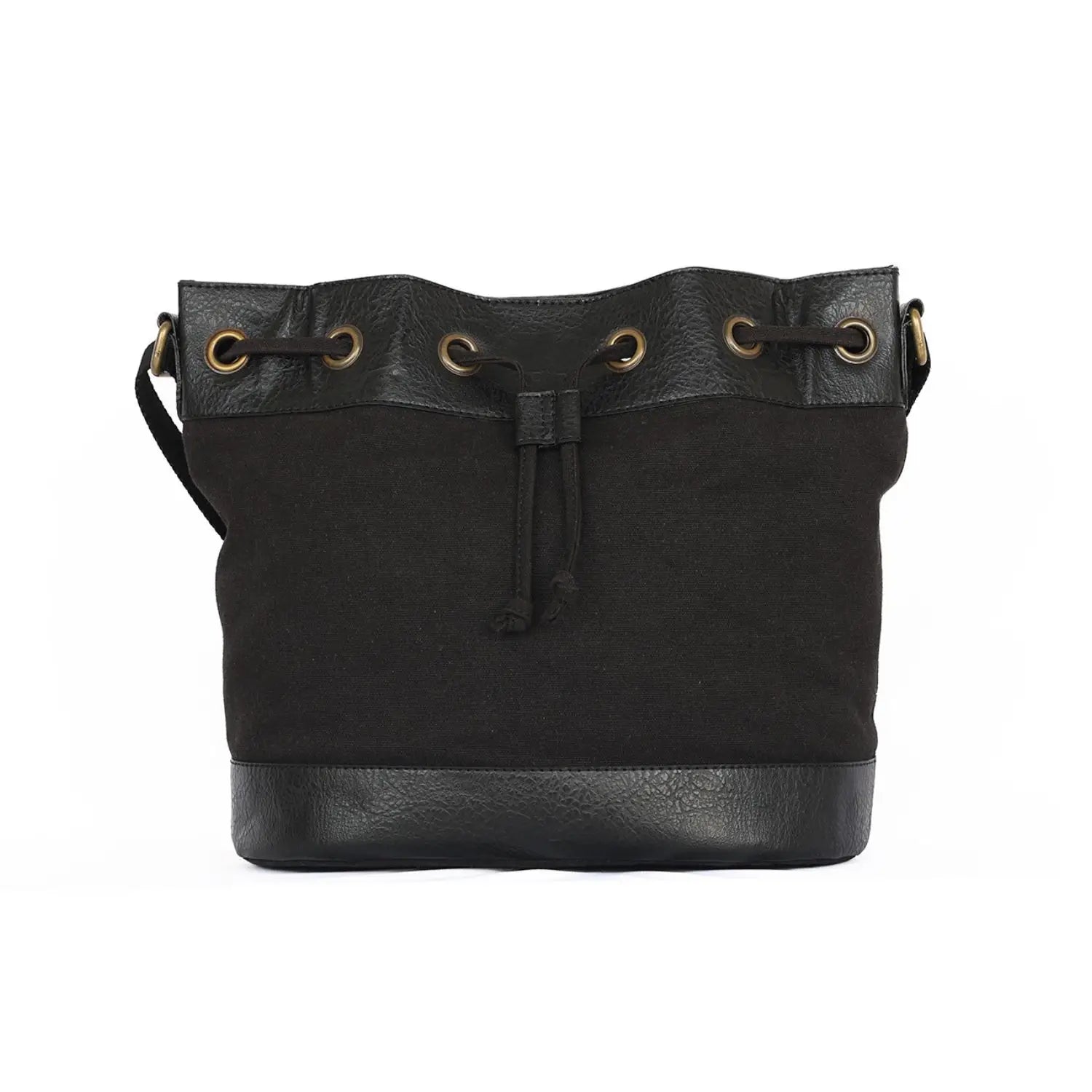 Bucket Crossbody Bag for Women - Black