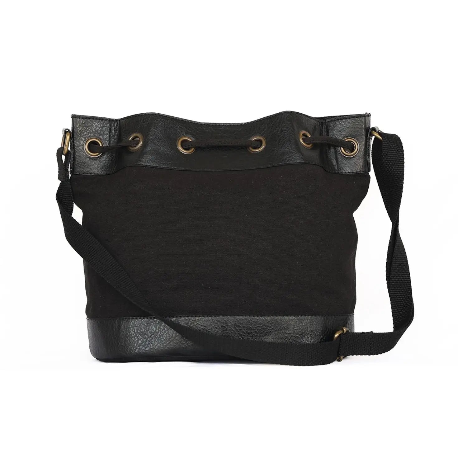 Bucket Crossbody Bag for Women - Black