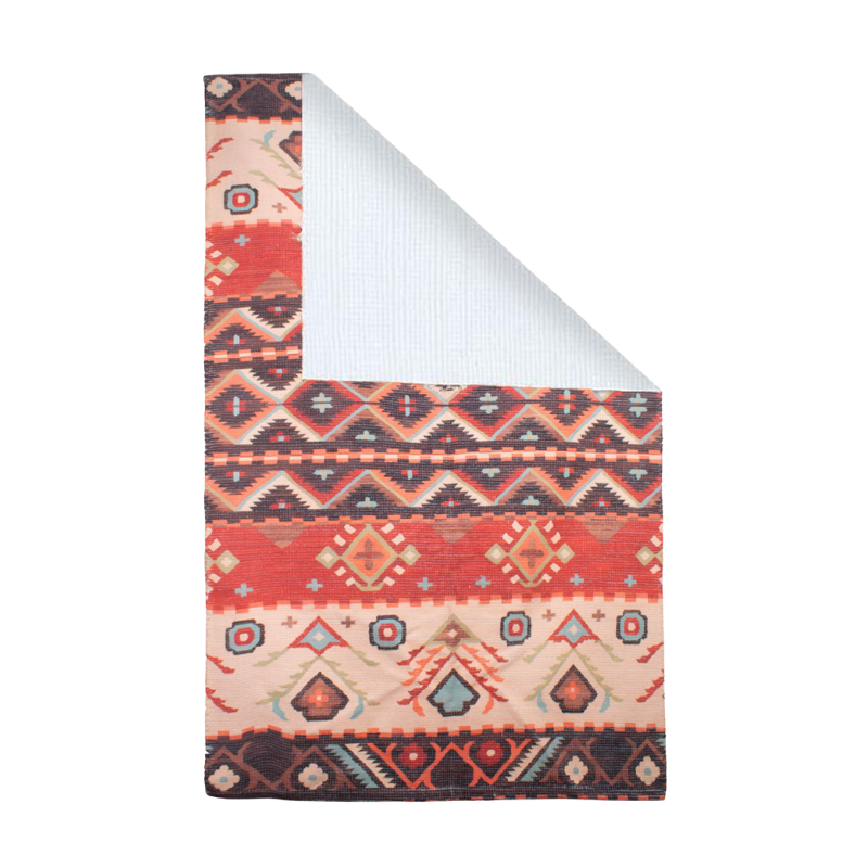 Mona B - Printed Vintage Dhurrie Carpet Rug Runner Floor Mat for Living Room Bedroom: 3.5 X 5.5 Feet Multi Color - BR-502 RGM