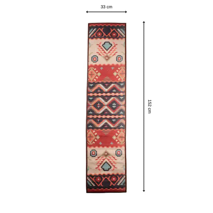 Mona B - Printed Runner, 13X 60 INCH, Best for Bed-Side Table/Center Table, Dining Table/Shelves - BR-502 RUM