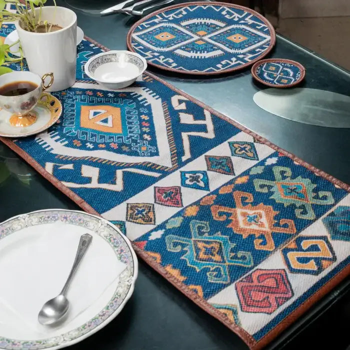 Mona B - Printed Runner, 13X 60 INCH, Best for Bed-Side Table/Center Table, Dining Table/Shelves - BR-503 RUM