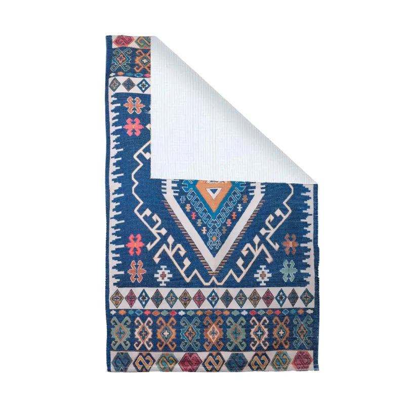 Mona B - Printed Vintage Dhurrie Carpet Rug Runner Floor Mat for Living Room Bedroom: 3.5 X 5.5 Feet Multi Color - BR-503 RGM