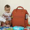 Mona B Verde Diaper Backpack: Rust