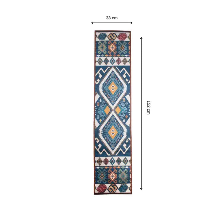 Mona B - Printed Runner, 13X 60 INCH, Best for Bed-Side Table/Center Table, Dining Table/Shelves - BR-503 RUM