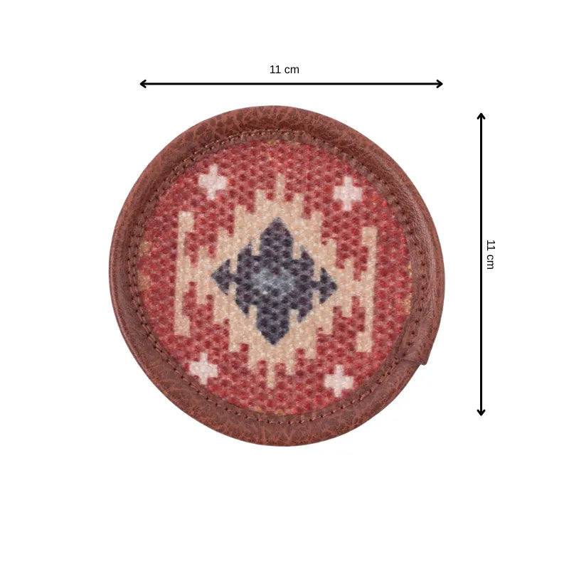 Mona B - Set of 4 Printed Coasters, 4.5 INCH Round, Best for Bed-Side Table/Center Table, Dining Table - BR-504 CO