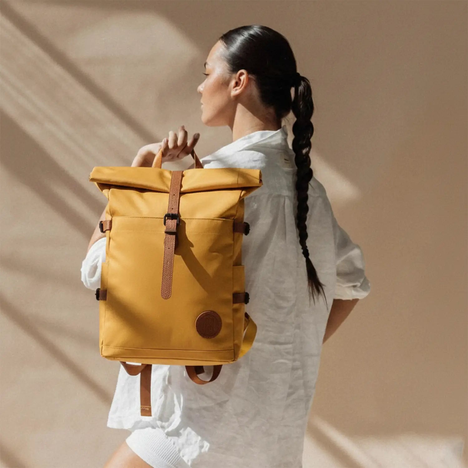 Voyager Backpack for Men and Women: Mustard