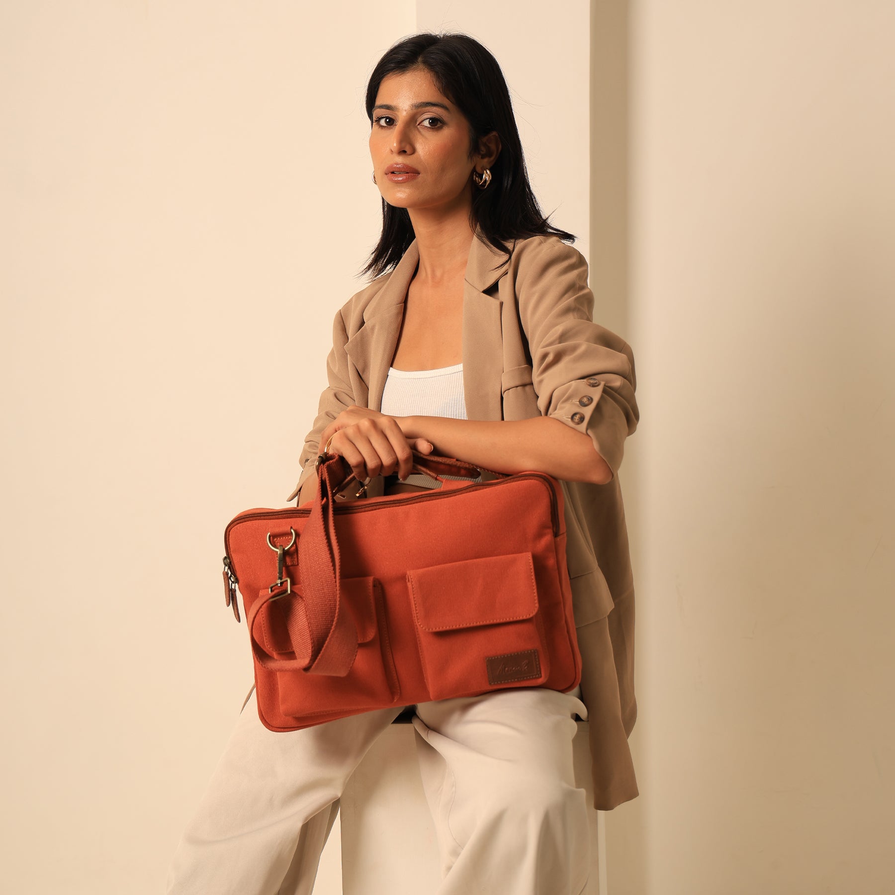 Cleveland Laptop Sleeve Bag for Men & Women – Stylish, Durable & Eco-Friendly - Burnt Orange