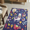 Cute Llama Kids Dhurrie Carpet 3x5 Feet | Animal Printed Children Room Floor Mat
