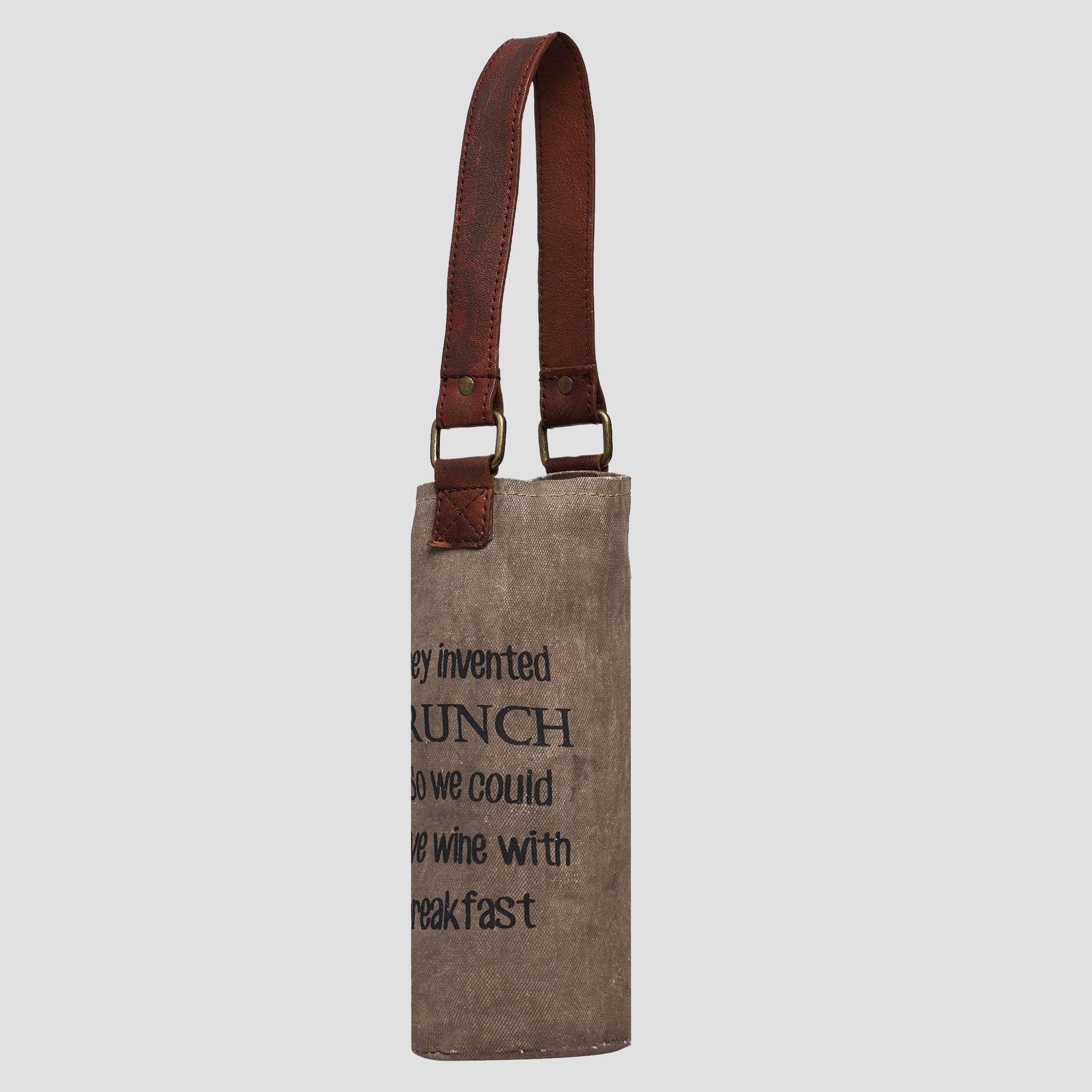 Mona-B Bag Mona B 100% Canvas Wine Bags Perfect to give as a Gift or for Yourself as You New go-to Wine Bag (Brunch)