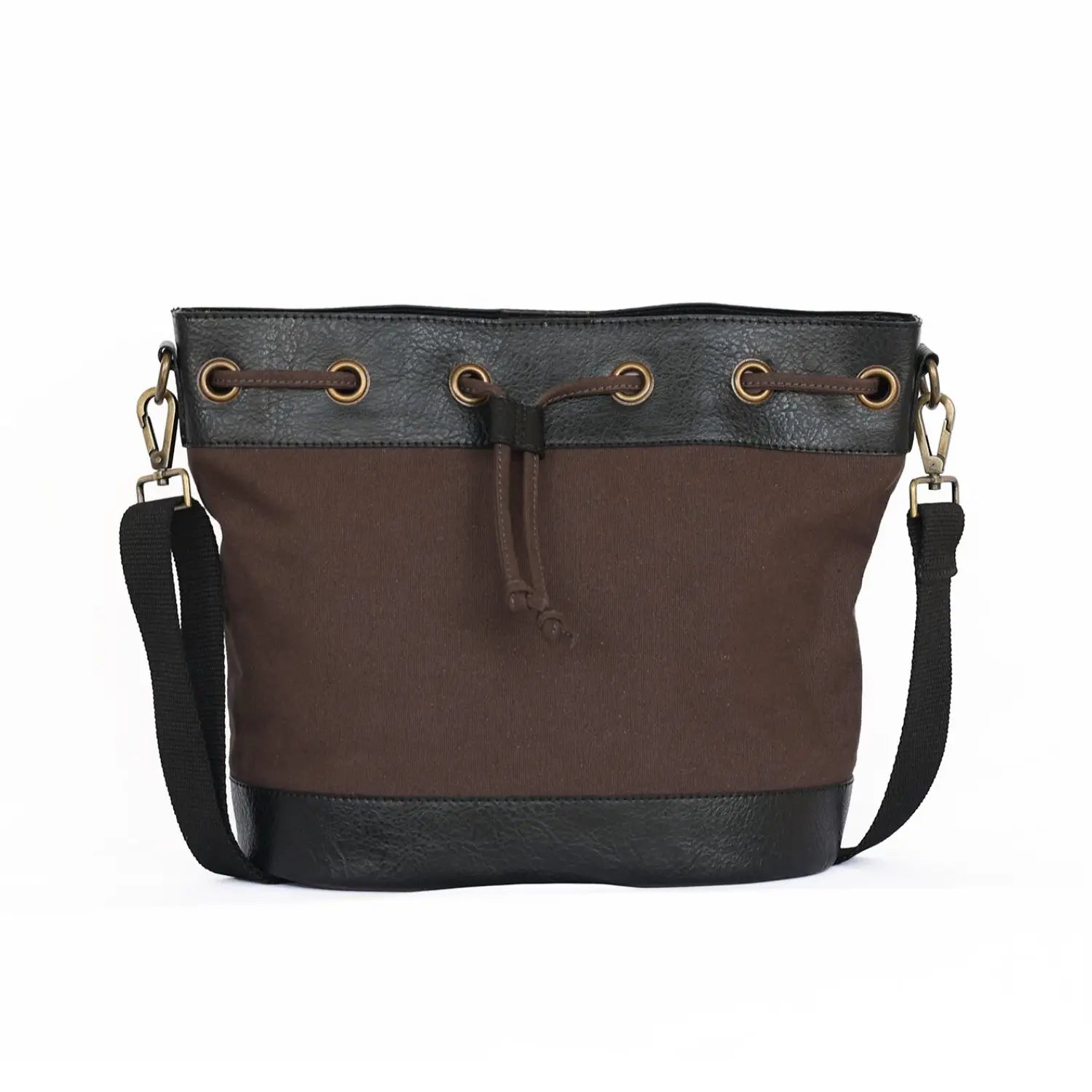 Bucket Crossbody Bag for Women - Chocolate