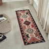 Multi Color Vintage Dhurrie Carpet Rug 1.83x6 Feet - Printed Hallway Floor Mat