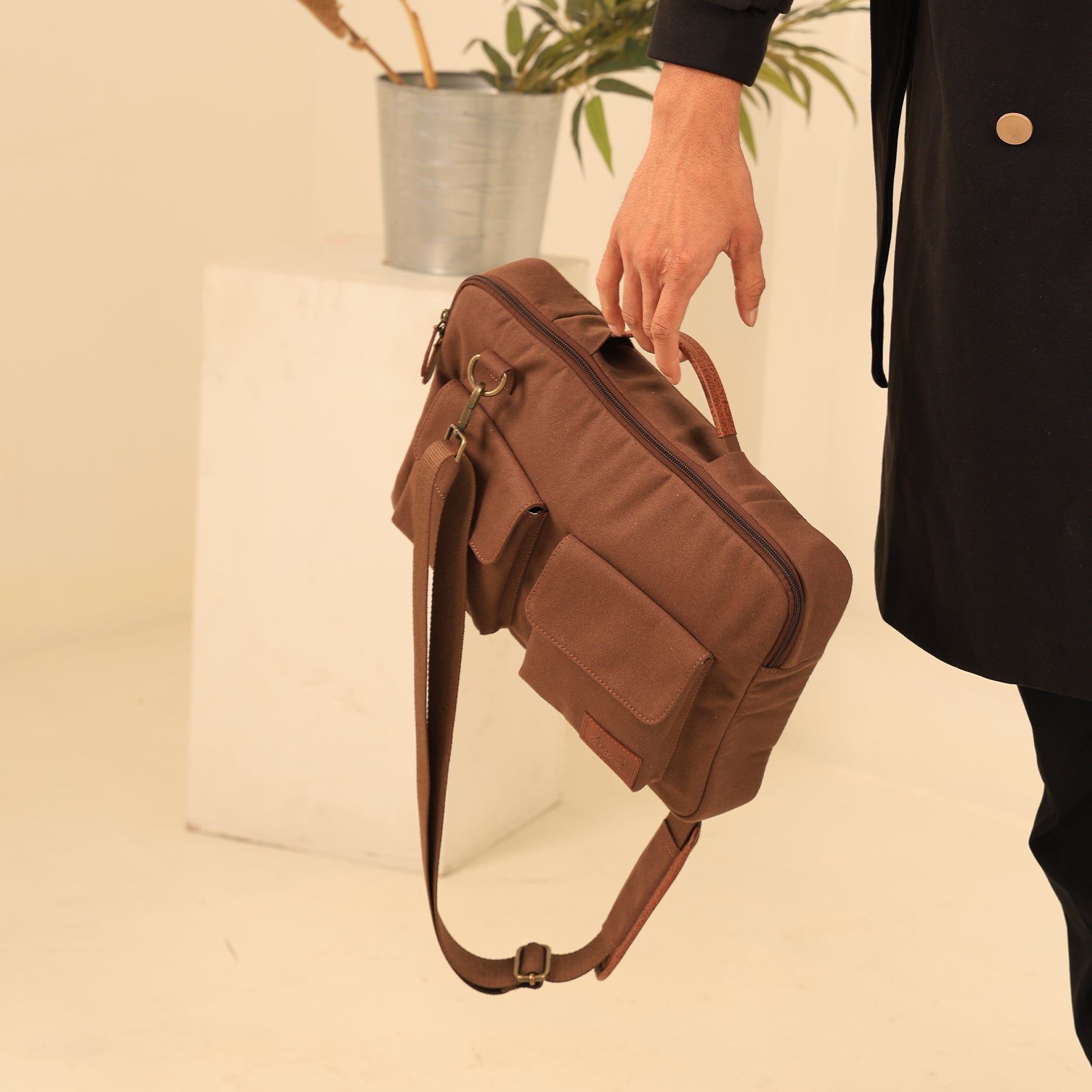 Cleveland Laptop Sleeve Bag for Men & Women – Stylish, Durable & Eco-Friendly - Chocolate