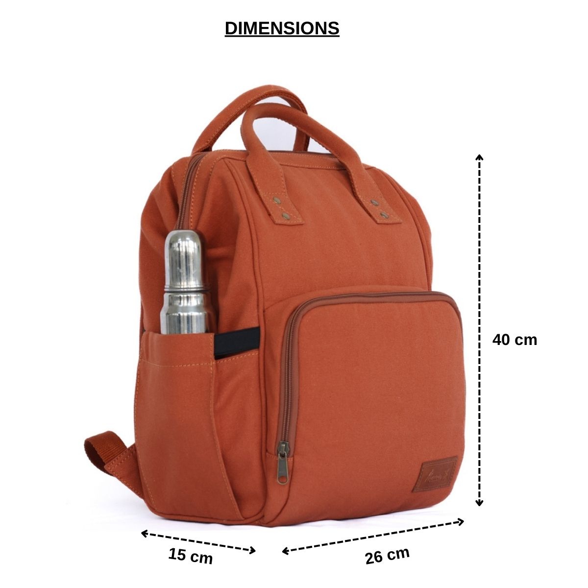 Mona B Verde Diaper Backpack: Rust