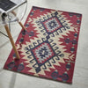 Printed Vintage Dhurrie Rug Carpet 2x3 Feet - Multi Color Traditional Floor Mat for Bedroom and Living Room