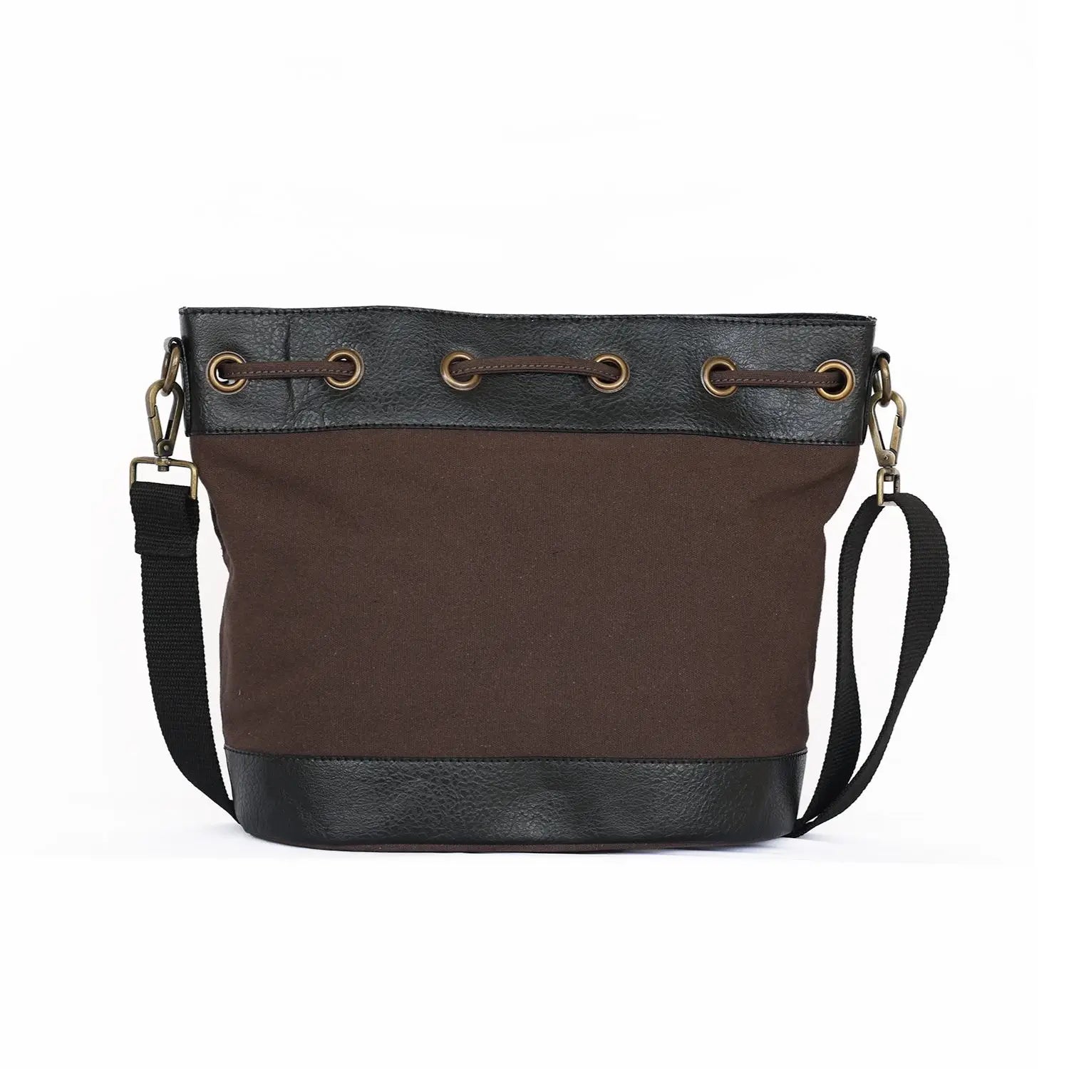 Bucket Crossbody Bag for Women - Chocolate