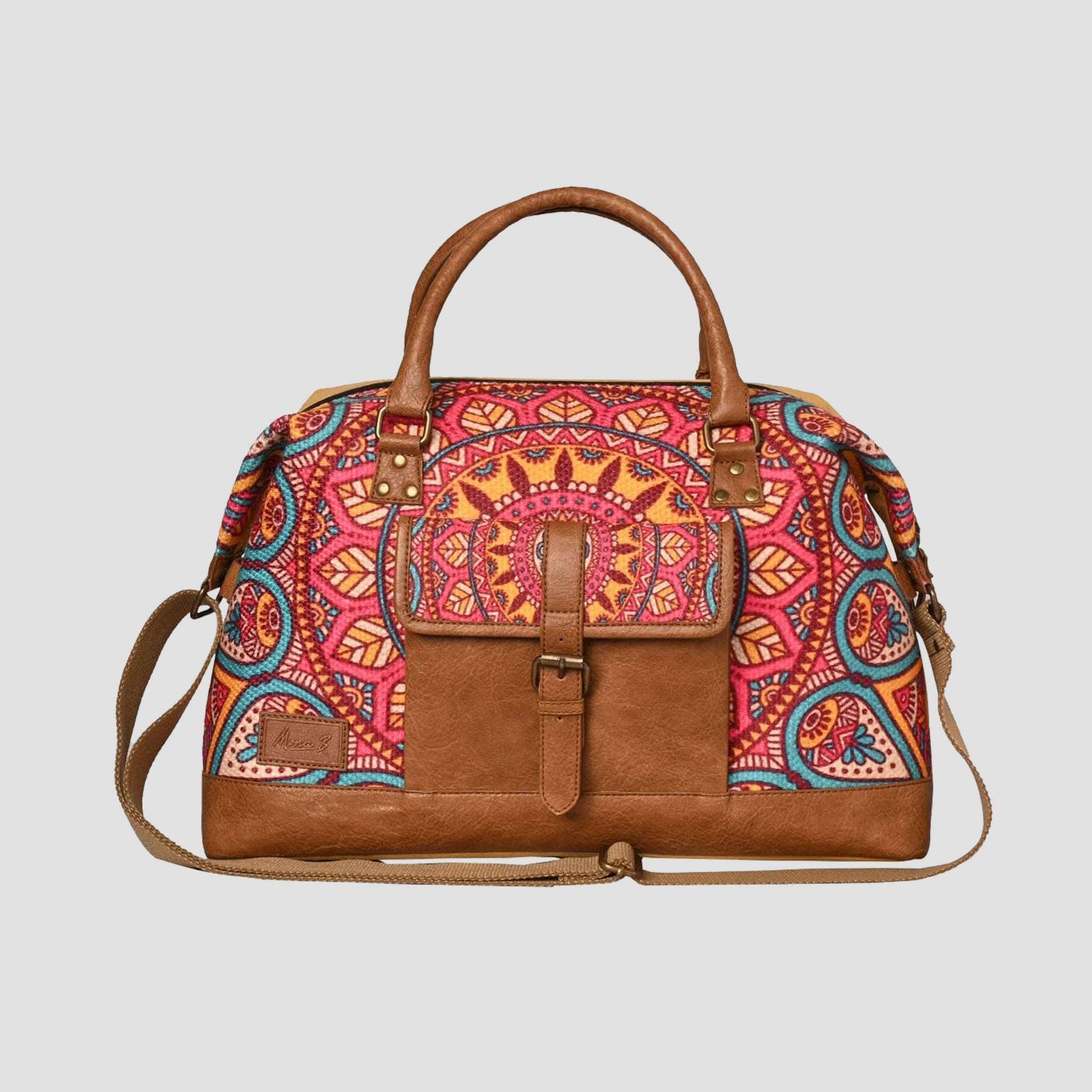 Mona B 100% Cotton Mandala Duffel Travel Bag - Duffel by Mona-B - Backpack, Bag, Flash Sale, Flat30, New Arrivals, Sale, 
