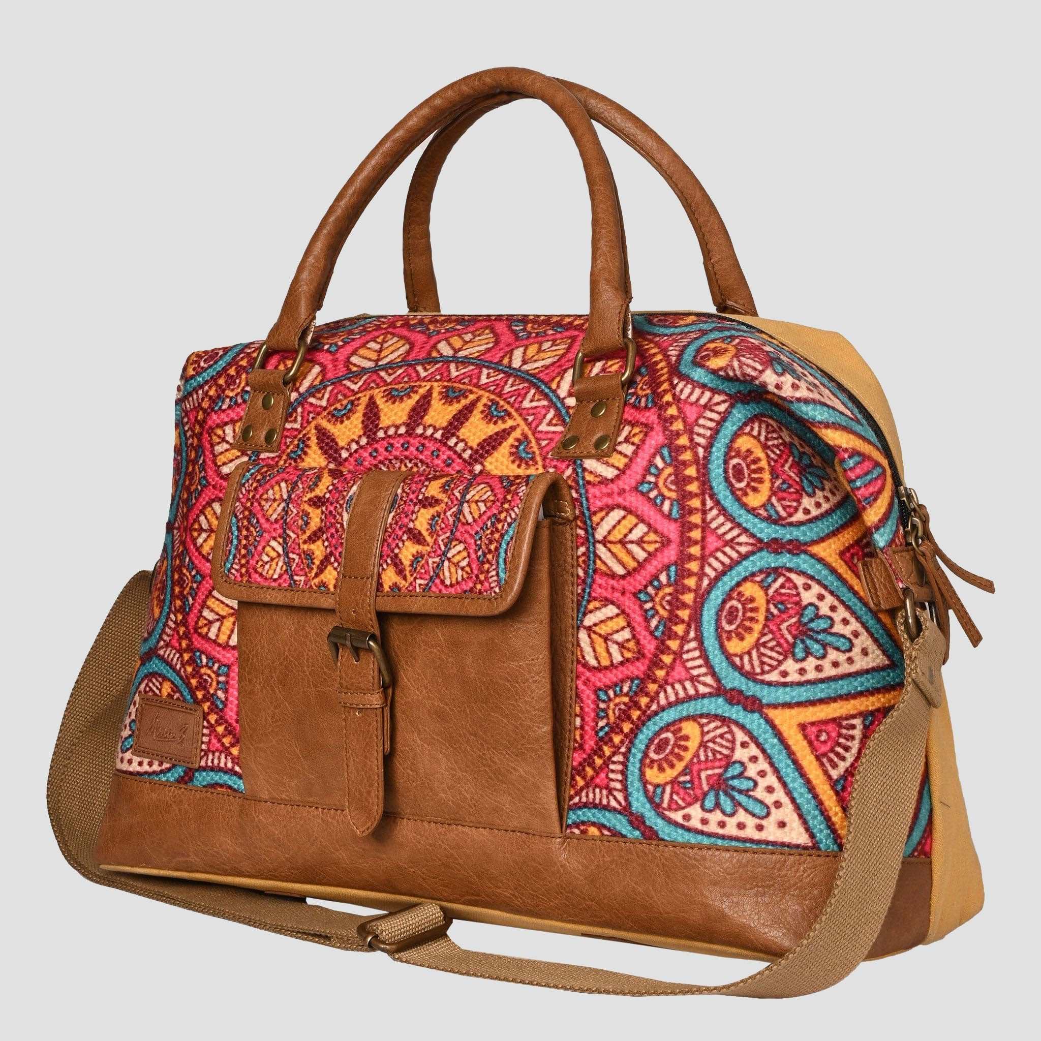 Mona B 100% Cotton Mandala Duffel Travel Bag - Duffel by Mona-B - Backpack, Bag, Flash Sale, Flat30, New Arrivals, Sale, Shop2999, Shop3999