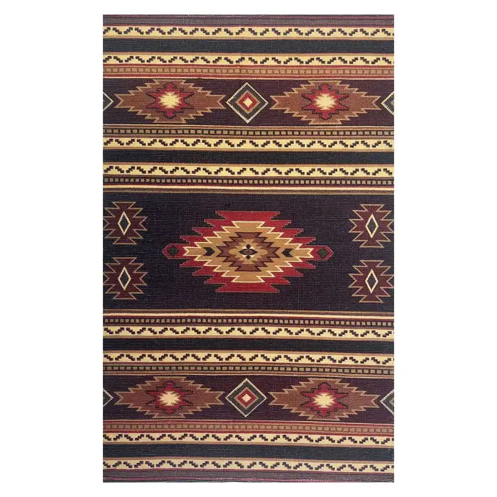 Multicolor Printed Vintage Dhurrie Floor Mat - 3.5x5.5 Feet Carpet Rug Runner for Living Room Bedroom
