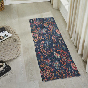 Mona B Printed Vintage Dhurrie Carpet Rug Runner for Living Room Bedroom: 1.83 X 6 Feet Multi Color - PR-102 (2272)