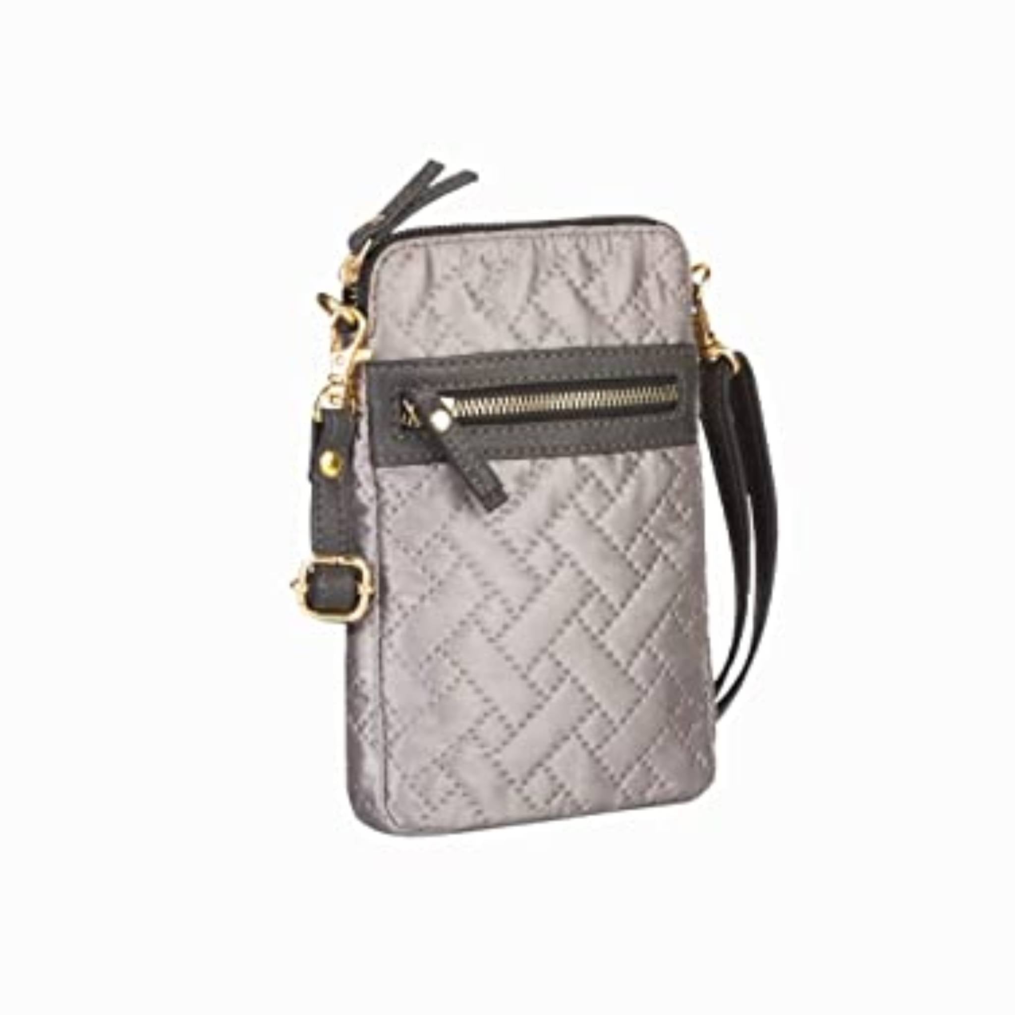 Mona B Small Recycled Quilted Polyester Messenger Crossbody Sling Bag with Stylish Design for Women: Steel - Crossbody Sling Bag by Mona-B - Backpack, EOSS, Flash Sale, Flat60, Sale, Shop1999, Shop2999, Shop3999